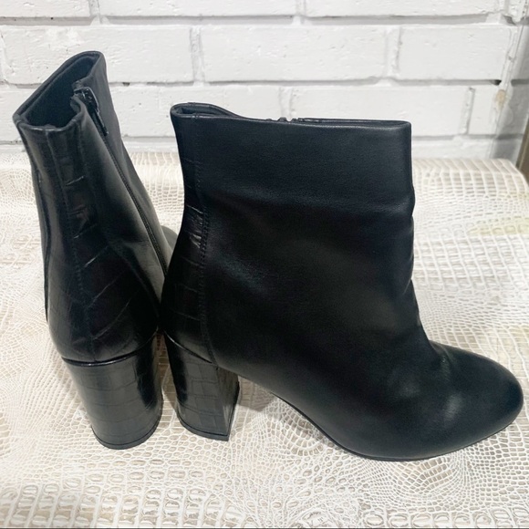 Asos Women’s Resilient Leather Heeled Black Boots - Picture 6 of 11